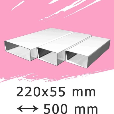 Mikawi Ploché ventilační potrubí 220x55 – délka 500 mm – 14-4549