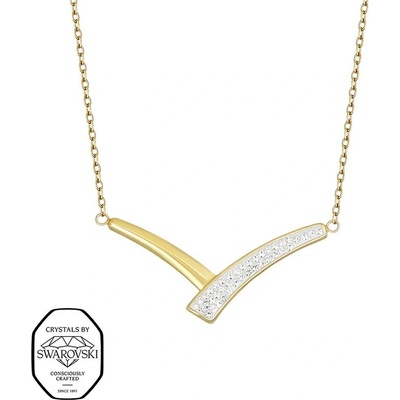 CRYSTalp Pozlacený náhrdelník se Swarovski krystaly 12408.EG