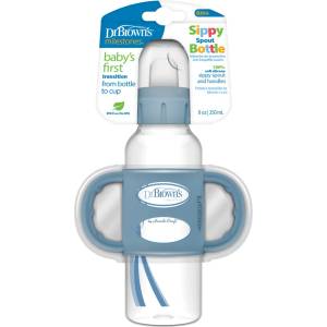 Dr. Brown's Преходно шише Dr. Brown's - Narrow-Neck Options, 250 ml, светлосиньо (SB81071-INTLX) - ozone