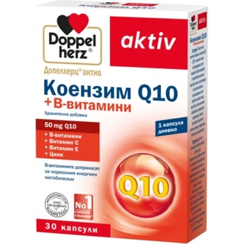 Doppelherz Aktiv Коензим Q10 + В-витамини, 30 капсули