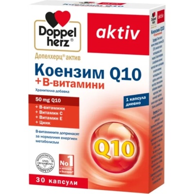 Doppelherz Aktiv Коензим Q10 + В-витамини, 30 капсули