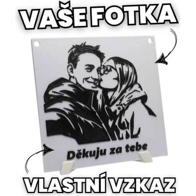 3D Obraz z vlastní fotky se vzkazem | Svíčkománie3D