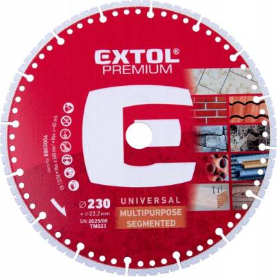 Diamantový kotouč Univerzální 230mm pro řezání dlaždic, dřeva, kovu MULTI