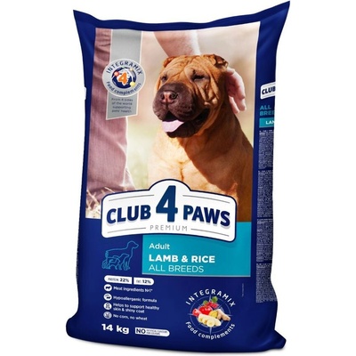 CLUB 4 PAWS Dog All Breed Adult Lamb and Rice 14kg