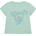 GUESS Зелена тениска със сребристо лого Guess с глитери и цветя за бебе момиче