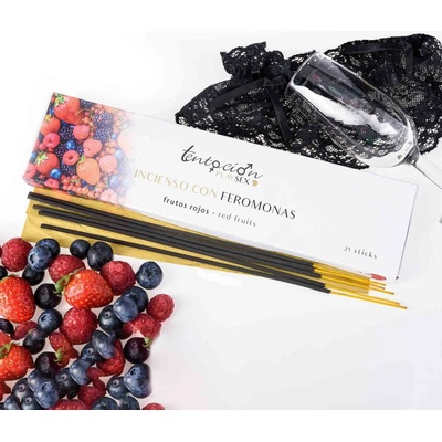 TENTACIÓN PLAY SEX PACK OF 25 PHEROMONE INCENSE STICKS WITH RED BERRIES SCENT