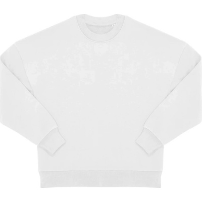 Unisex oversized mikina bez kapuce Bílá