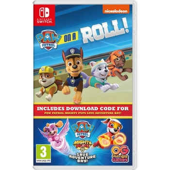 Paw Patrol: On a roll! + PAW Patrol: Mighty Pups Save Adventure Bay