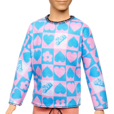 Mattel Barbie Fashionistas Ken s modrým a růžovým svetříkem