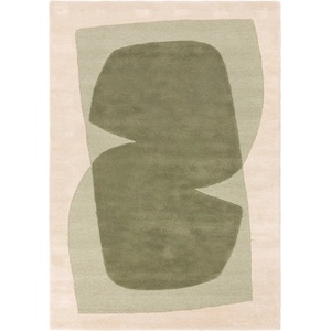 MADE Зелен/бежов ръчно изработен вълнен килим 120x170 cm Kinney - MADE (MAKI120170GREE)