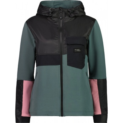 Mons Royale Decade Mid Hoody Zip Burnt Sage/Black