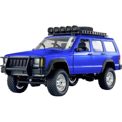 Amewi JC-X12 Scale modrá komutátorový RC model auta elektrický terénne vozidlo 4WD 4x4 RtR 2,4 GHz vr. akumulátor 1:12