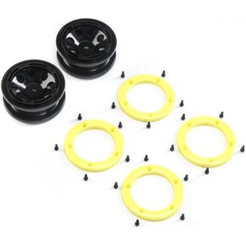 ECX Disk kolesa beadlock čierny/žltý 2 1:18 Temper G2