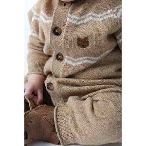 Donsje бебешки гащеризон от мериносова вълна Guillaume Merino Wool Jumpsuit Bears (3051601)