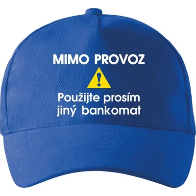 Mimo provoz použijte jiný bankomat se zahnutým kšiltem a mosaznou sponou Královská modrá