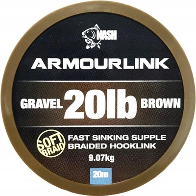 Kevin Nash Šňůra Armourlink 20m 20lbs Gravel