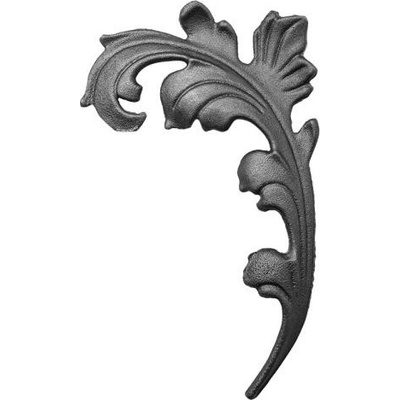 PSG Ozdobný list pre kovaný plot, bránu, zábradlie a mreže 52.019, 250x150 x 4 mm, ľavý