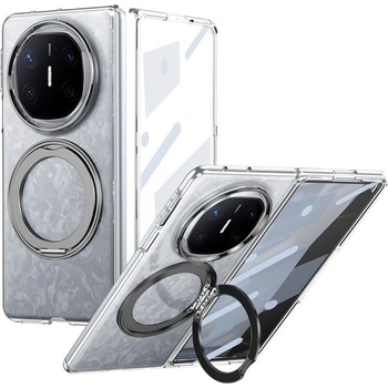 Huawei Mate X6 Удароустойчив Калъф с Магнитна Стойка и Скрийн Протектор - Черен, Сребрист, Златист