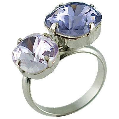 Klimm prsten Swarovski Elements křišťály fialový 220