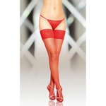 Softline Мрежести чорапи за жартиери Softline 5537 червени