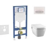 Geberit Duofix - Комплект за монтаж пред стена, тоалетна TECEone и седалка със система „softclose, бутон Sigma50, алпийско бяло SANI11CT3107 (SANI11CT3107)