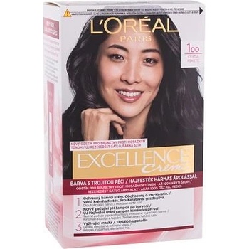 L'Oréal Paris Excellence Creme Triple Protection barva na vlasy na barvené vlasy 100 Black 48 ml