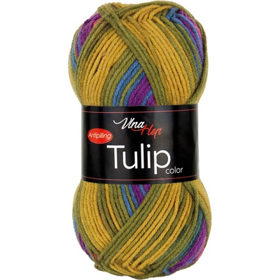 Vlna-hep Tulip color 5211 okrovo-fialovo-modrá