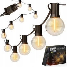 SmartLED LED Stmívatelný venkovní řetěz 25xE12/1W/24/230V 17,5 m IP65 černá + DO 4453