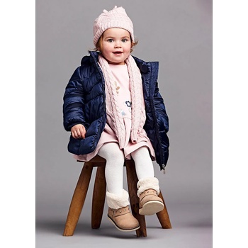 Mayoral Чорапогащник с волани и къдрички за бебе момиче в бяло Майорал