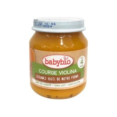Babybio Био зеленчуково пюре Babybio - Тиква Цигулка, 130 g (3288130650358)