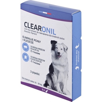 Froncodex Clearonil Medium breed kapky proti parazitům pro psy 3 x 134 mg