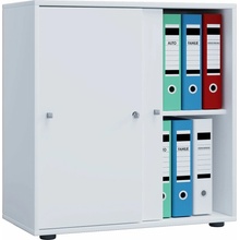 VCM Kancelárska skriňa Lona posuvné dvere, biela, L 100293428