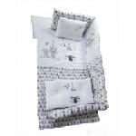 Dizain Бебешки спален комплект Бродерия Индианец син Ластик Цип Comfort Line