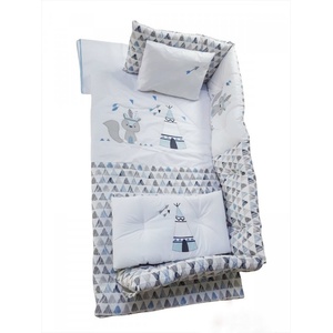 Dizain Бебешки спален комплект Бродерия Индианец син Ластик Цип Comfort Line