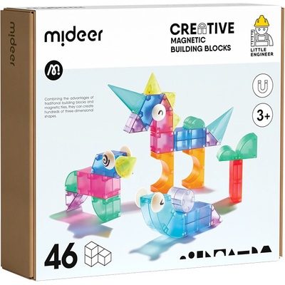 Mideer Magnetická stavebnica kocky 46 ks