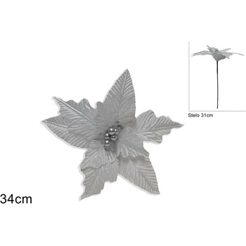 MAKRO Hviezda vianočná 34cm biela