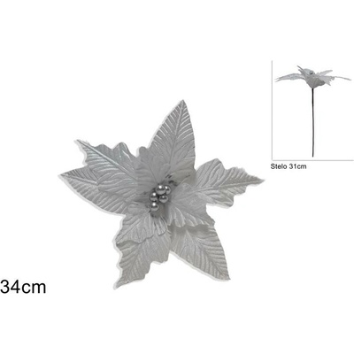 MAKRO Hviezda vianočná 34cm biela