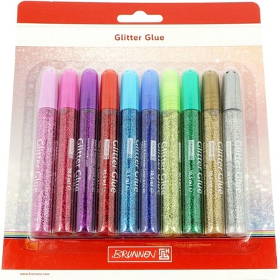 Glitrové lepidlo set 10 farieb po 10,5 ml