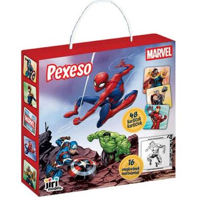 Jiri Models Pexeso v krabičke s omaľovánkou Marvel