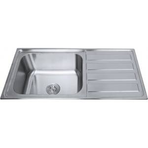 Inter Ceramic Кухненска мивка ick10050r tampico - неръждаема алпака с десен плот (ick10050r tampico) Мивка за вграждане