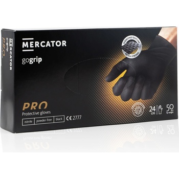 Mercator Medical Gogrip Pro Powder-free Nitrilové Black 50 ks