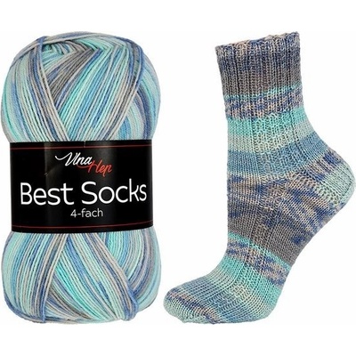 Pletací příze Best Socks samovzorovací / ponožkovka 100 g - 11 (7346) červená
