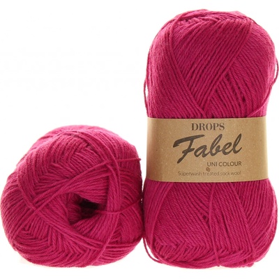 Drops Fabel uni colour 109 fuchsiová