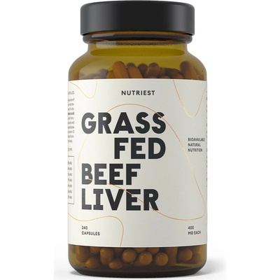 Nutriest Grass-fed lyofilizovaná hovězí játra 240 kapslí
