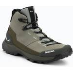 Salewa мъжки ботуши за трекинг Puez Leather Mid Ptx shadow / dark olive