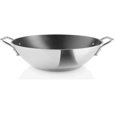 Eva Trio Stainless Steel Ceramic Pánev WOK 32 cm, objem 5 l, 90% recyklovaná nerez, bez PFAS, keramický povrch Slip-Let, na indukci, Eva Solo 312450