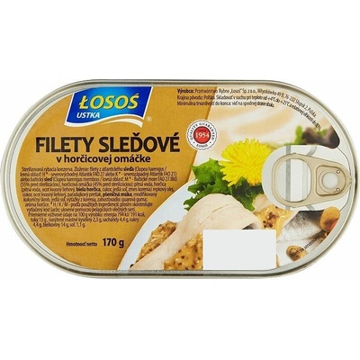 Łosoś Ustka Filety sleďové v horčicovej omáčke 170 g