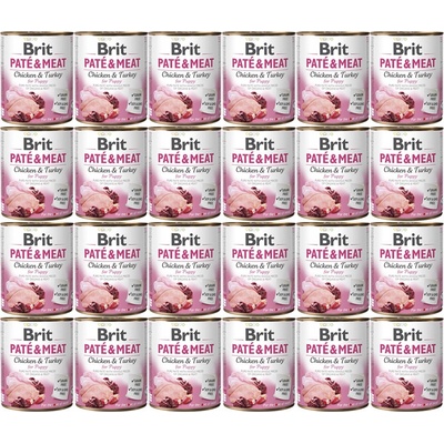 Brit Paté & Meat Puppy Chicken & Turkey 24 x 800 g