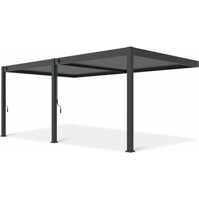 Gutroof DELUXE WALL AUTOMATIC hliníková pergola 3,6 x 6 m, anthracit