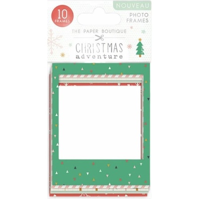 Creative World of Crafts Papírové rámečky na fotografie - Christmas adventure mix barev 10 ks